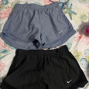 Nike Blue and Black Shorts Duo